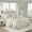 Cream, variant on Queen Size Bed In A Bag, Full/Queen Crushed Velvet Sherpa Reversible Comforter Set, Grey Cotton Bedding Set,Polyester Bed Sheet Set, Household Supplies & Décor Bedding Bedding Sets