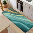 thumbnail image 5 of Teal Gold Marble Pattern Kitchen Rug Mat,Kitchen Runner Rugs Non Skid Washable,Decorative Kitchen Floor Mats for Kitchen,Sink,Laundry,17"x47.2", 5 of 7