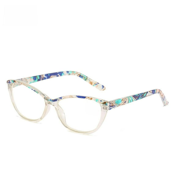 Fashion Reading Glasses Women HD Anti-Blue Light Presbyopia Glasses, Blue Cat Eye Presbyopic Glasses Spring Hinge Readers 1.50