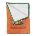 thumbnail image 2 of RV Soft Flannel Fleece Blanket, Composition of Various Touristic Camp Areas as Desert Mountains Forest and Tropic Beach, Cozy Plush for Indoor and Outdoor Use, 50" x 60", Multicolor, by Ambesonne, 2 of 5