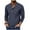 A Dark Blue, variant on Mens Long Sleeve Shirts Crewneck on Front Button Men Henley Shirts with Pocket Lightweight Soft, Basic Shirt Long Sleeve Style A Black