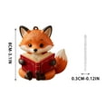thumbnail image 3 of HomeDM Animal Ornaments for Christmas Tree 2D Flat Acrylic Car Rear View Mirror Hanging Pendant Cute Reading Ornament Animals Christmas Decoration Book Lovers Christmas Keepsake, 3 of 5