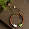 thumbnail image 2 of Olive Nut Bracelet with Panda Bead Bamboo Beads and Bowl Bead Chinese Vintage Style Collectible Jewelry for Men Women, 2 of 6