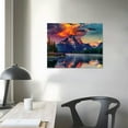 thumbnail image 3 of COMIO Sunset Landscape Canvas Wall Art for Living Room Wall Decor Snow Mountain Forest River Nautre Canvas Picture Prints Artwork Bedroom Bathroom Office Home Decor, 3 of 4