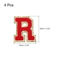 thumbnail image 2 of Uxcell 4Pcs Chenille Letter Patches Iron on Letter Patches Red R Alphabet Decorative Repair Embroidered Patches, 2 of 6