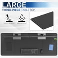 thumbnail image 6 of VIVO Black 60 x 24 inch Universal Table Top for Sit to Stand Desk Frames, 6 of 8