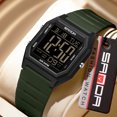 thumbnail image 2 of Digital Watches for Men Women Waterproof Unisex Digital Sports Watch Square Stopwatch Countdown Alarm Analog Silicone Strap Transparent Case Wristwatch, 2 of 6