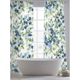 thumbnail image 5 of Sheer Curtains 96 Inches Long 2 Panels, Farm Plant Blueberry Fruit Rod Pocket Curtain Voile Draperies, Green Watercolor Leaves Light Filtering Window Treatment for Living Room Kitchen Bedroom, 5 of 8