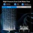 thumbnail image 2 of BN-LINK 8 Inch Rain Shower Head Combo, High Pressure Shower Head with 9 Spray Pattern, 11 Inch Extension Arm, Height/Angle Adjustable Anti-leak Shower Head with Holder/Hose, 2 of 9