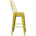 thumbnail image 3 of 30'' High Distressed Copper Metal Indoor-Outdoor Barstool with Back, 3 of 9