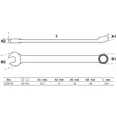 thumbnail image 4 of Llave COMBINADA BGS EXTRA LARGA 22 MM 1229-22, 4 of 4