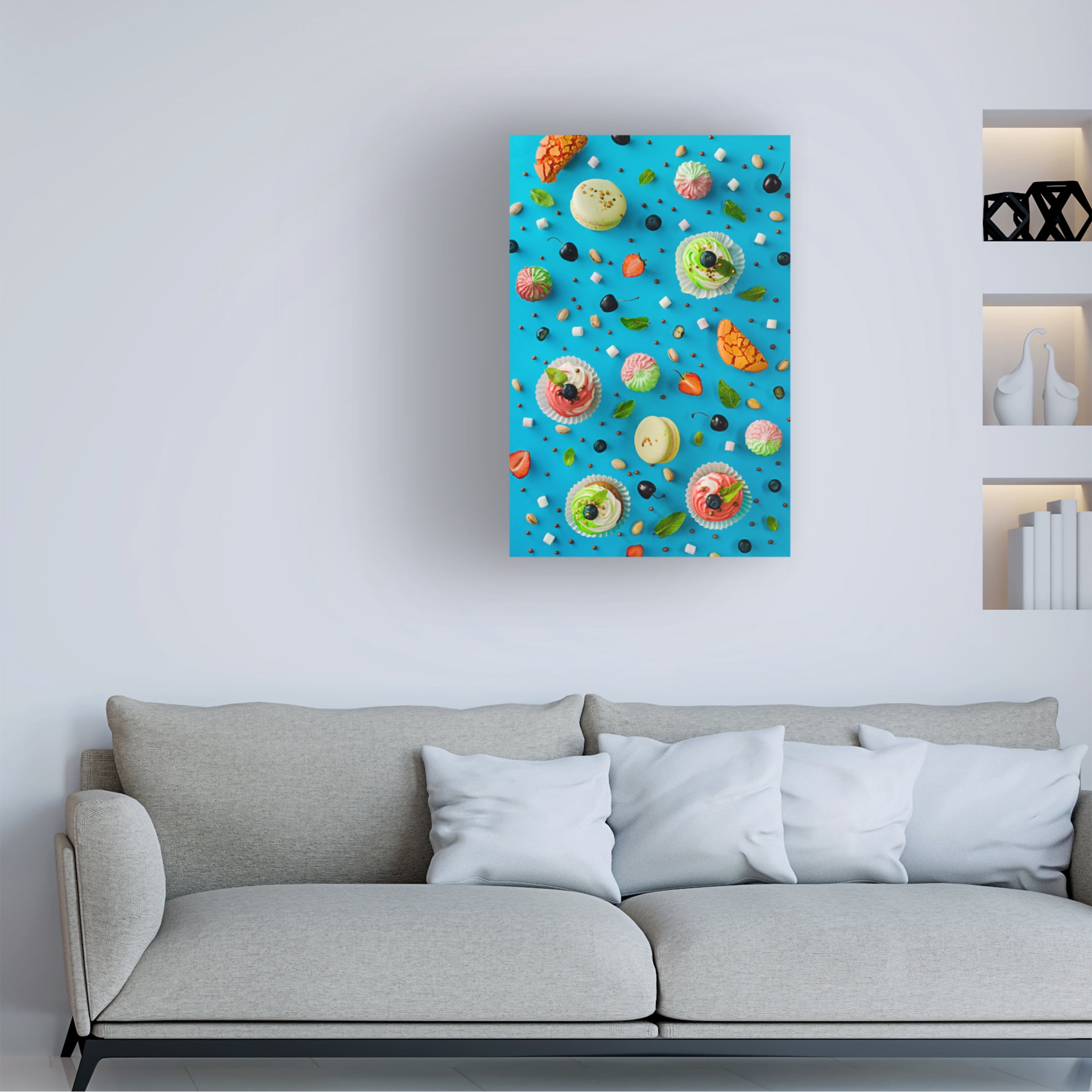 Dina Belenko 'Sweet Pattern Cupcake' Canvas Art