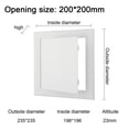 thumbnail image 3 of 1pc Access Panel Inspection Hole ABS Access Doors Wall Ceiling White Hatch Cover Plastic Push-Type Inspection Port, 3 of 11