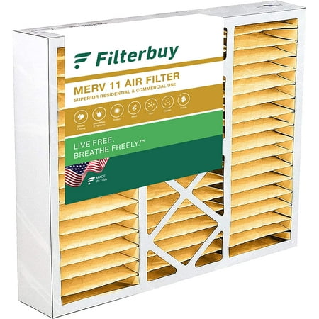 

Filterbuy 20x20x5 MERV 11 Pleated HVAC AC Furnace Air Filters for Amana BDP Coleman Electro-Air Five Seasons Gibson Goodman Nordyne Payne Totaline and York (1-Pack)