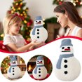 thumbnail image 1 of Cojín Navideño de Muñeco de Nieve con Gorro y Bufanda Azules | Forma Irregular | Relleno | Ideal para Decoración Navideña | Algodón Poliéster | 1 Unidad, 1 of 7