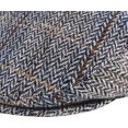 thumbnail image 5 of Gorro de vendedor de periódicos de hiedra plana en espiga para hombre, gorra de mezcla de lana, color caqui, café en espiga, talla única con banda elástica, adecuado para circunferencia de cabeza de 5, 5 of 5