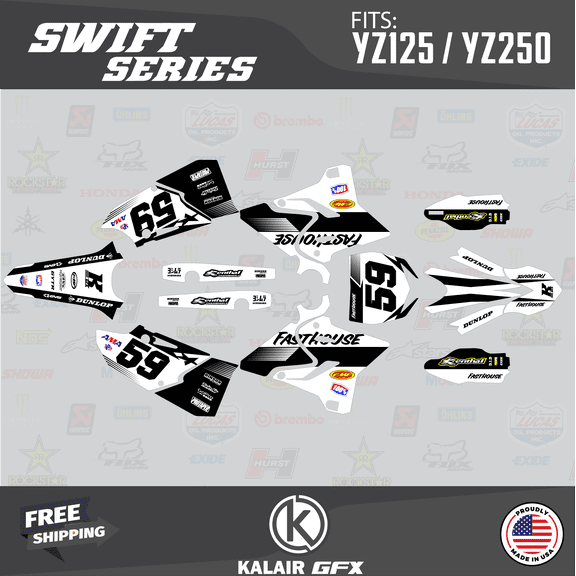 Kalair GFX Graphics Kit for Yamaha YZ125 (2015-2021) Swift Series