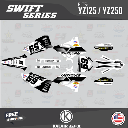 Kalair GFX Graphics Kit for Yamaha YZ125 (2015-2021) Swift Series Kalair GFX Graphics Kit for Yamaha YZ125 (2015-2021) Swift Series