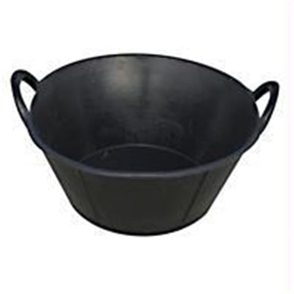 Rubber Tub With Handles- Black 6.5 Gallon - DF650D
