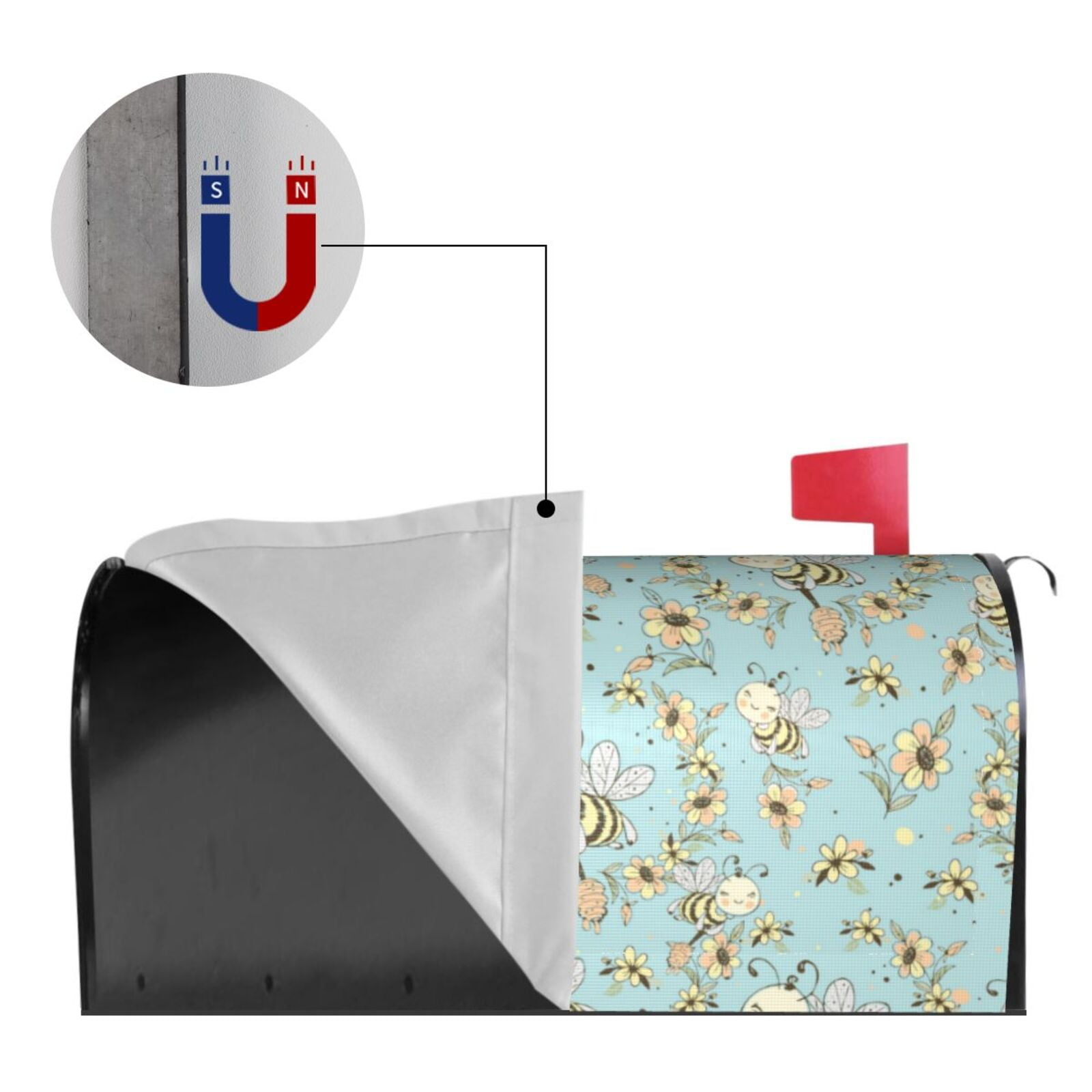Kdxio Magnetic Mailbox Cover 21x18 in Mailbox Cover Outdoor Decoration Holiday Mailbox Covers for Home Garden Yard-21x18 in
