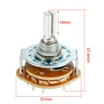 thumbnail image 2 of 4P3T 4 Pole 3 Position Selectable 1 Deck Band Selector Rotary Switch 2Pcs, 2 of 4