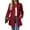 Deep Red, variant on Women'S Winter Overcoat Mid-Long Long Sleeve Stand Collar Single Breasted Coat Outerwear