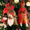 thumbnail image 2 of MINKUROW Christmas Gift Bags Bulk,3 Pcs Drawstring Gift Bags Large with 3D Santa Claus Snowman Reindeer,Reusable Christmas Treat Bags Goody Bags Burlap Sack for Xmas Party Supplies(15 X 8 Inches), 2 of 7