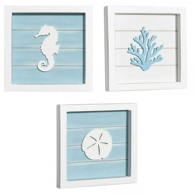 Esculturas De Pared Theme Beach Placa De Madera Signos +Esculturas De Pared Theme Beach Placa De Madera Signos Hippocampus+Esculturas De Pared Theme Beach
