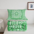 thumbnail image 5 of jejeloiu Boho Vintage Floral King Size Comforter Sets For Men Women,Paisley Print Comforters King Size,Light Green White,Light Gray Reversible,3-Piece,1 Comforter and 2 Pillowcases, 5 of 7