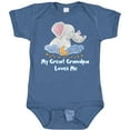 thumbnail image 3 of Inktastic My Great Grandpa Loves Me Cute Elephants Clouds Moon Stars Boys or Girls Baby Bodysuit, 3 of 5