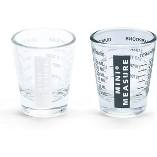 Windfall Mini Measure Heavy Glass, Measurements Multi-Purpose Liquid and Dry  Measuring Shot Glass, Measuring Cup Graduated with Lid Glass Multipurpose  Milk Cup for Home 