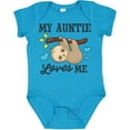 thumbnail image 3 of Inktastic My Auntie Loves Me with Sloth and Hearts Boys or Girls Baby Bodysuit, 3 of 5