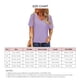 thumbnail image 5 of Camiseta Verano Manga Corta Cuello En V Encaje Crochet Botón Hueco Decoración Pour Color Patrón Mujer Camiseta para Casual Púrpura M, 5 of 6