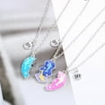 thumbnail image 3 of 3pcs Matching Necklace For Best Friends Personalized Magnet Heart Pendant, 3 of 3