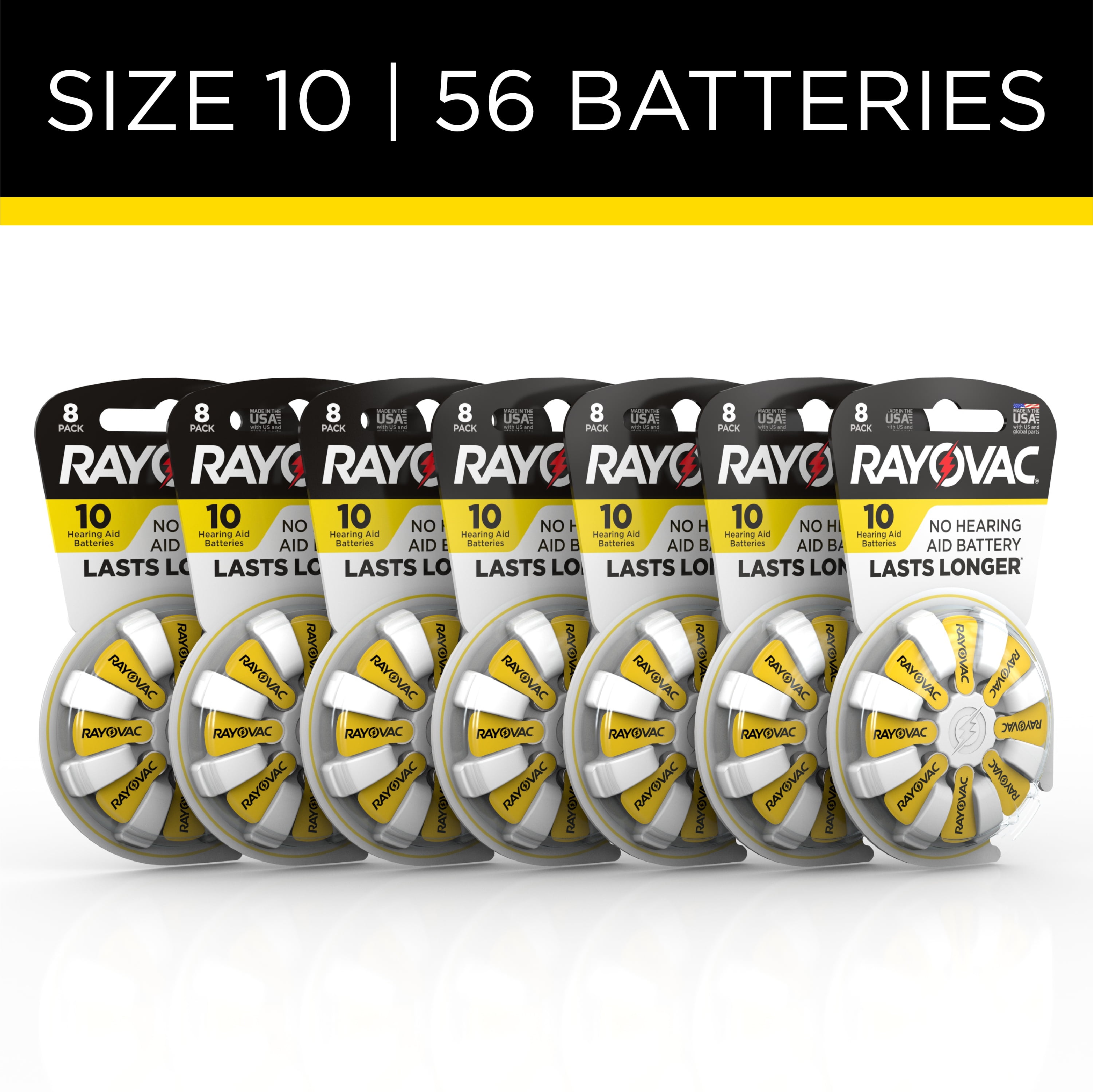 Rayovac Hearing Aid Batteries Size 10 Hearing Aid Batteries, 56Pack 10