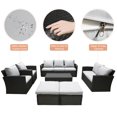 thumbnail image 5 of Superjoe 10 Pcs Outdoor Patio Furniture Set Wicker Patio Sectional Sofa Conversation Set with Coffee Table and Ottomans, Gray, 5 of 6