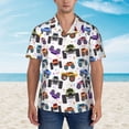 thumbnail image 4 of Lsque Cartoon Monster Trucks1 pattern Hawaiian Shirt for Men, Unisex Summer Beach Casual Short Sleeve Button Down Shirts-Large, 4 of 9