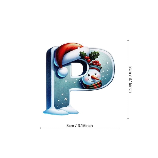 Adornos navideños colgantes de acrílico 2D con forma de muñeco de nieve y letras, para festivales navideños, para árbol de Navidad, para jardín y Halloween.