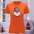 thumbnail image 3 of Playera Blusa Con Estampado De Santa Arbolito De Navidad Ropa Para Mujer Color Anaranjado Talla Chica Marca Emil SaEs, 3 of 4