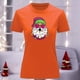 thumbnail image 3 of Playera Blusa Con Estampado De Santa Arbolito De Navidad Ropa Para Mujer Color Anaranjado Talla Chica Marca Emil SaEs, 3 of 4
