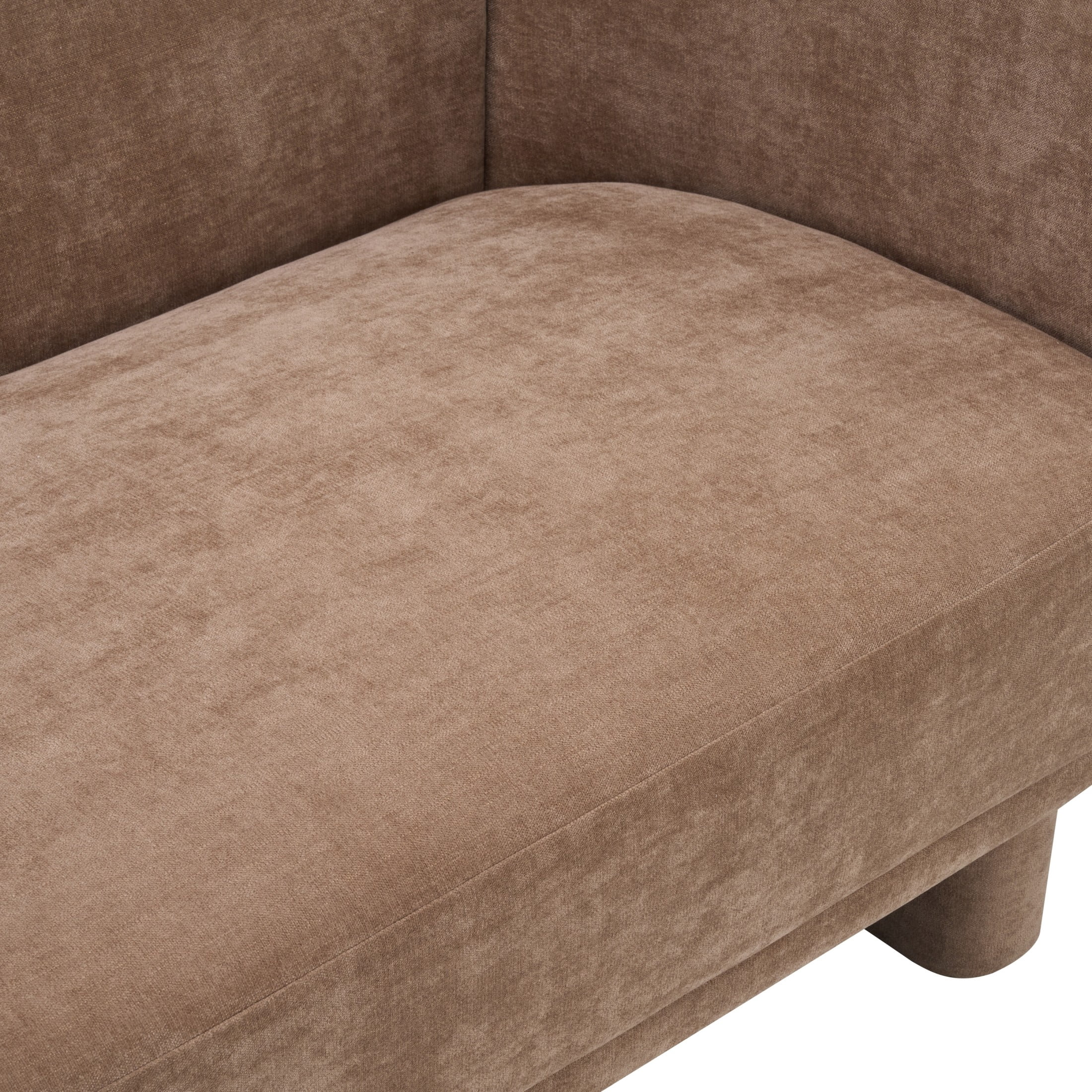 Christopher Knight Home Curved Upholstered 3-Seater Sofa, Soft Modern Couch with Pillows, Brown