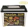 Exo Terra Faunarium Plastic Terrarium Small - (9" L x 6" W x 6.5" H) - Pack of 2