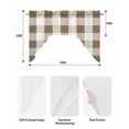 thumbnail image 5 of Brown Plaid Swag Valances for Windows, Small Curtains Drapes, Spring Summer Farmhouse Buffalo Checkered Kitchen Window Curtains Over Sink Window Treatment Valance for Bedroom/Bathroom 56"x36", 5 of 5