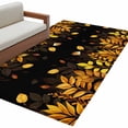 thumbnail image 6 of Yellow Leaf Area Rug 3x5 Washable Rug Non Slip Fall Plant Country Vintage Watercolor Black Large Area Rug Indoor Floor Carpet for Entryway Bedroom Kitchen Living Room Home Office Dining Room Nursery, 6 of 8