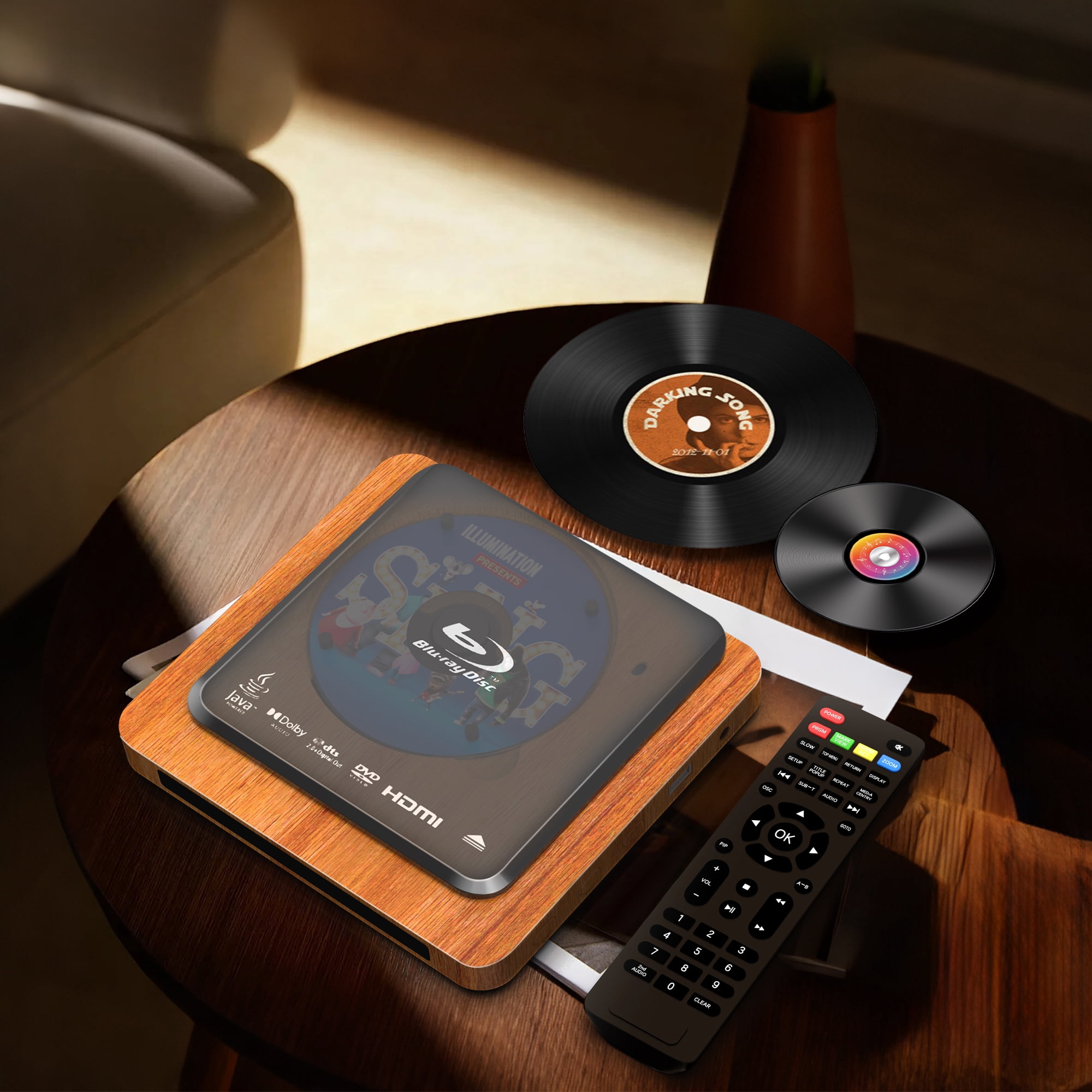 NUTROMO Retro Blu-ray Player, 1080P Full HD, Dolby Digital, USB