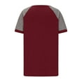 thumbnail image 4 of Zpanxa Womens Summer Tops Ladies' Casual Color Blocked Round Neck Short Sleeve T-Shirt Top, 4 of 8