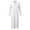 A-White801, variant on Men's Solid Color Thobe Mandarin Collar Long Sleeve Robe Comfortable Modest Religious Gown