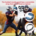 thumbnail image 5 of Paquete de 2 protectores bucales de fútbol con correa, protector bucal suave para jóvenes y adultos, protector bucal deportivo para rugby, hockey, baloncesto, boxeo, lacrosse, 5 of 5