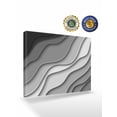 thumbnail image 2 of Black Grey Ombre Wall Art for Living Room,Canvas Picture Wall Decor for Bathroom Bedroom,Modern Geometric Abstract Aesthetic Cream Painting Artwork for Office Hallway Dining Room Decor 24"x32", 2 of 8