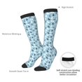 thumbnail image 4 of Fotbe Black White Gray Rabbit Calcetas Divertidas Estampadas para Hombre y Mujer, Calcetas de Algodón hasta la Rodilla para Caminar, Correr, Enfermería y Embarazo, 4 of 6